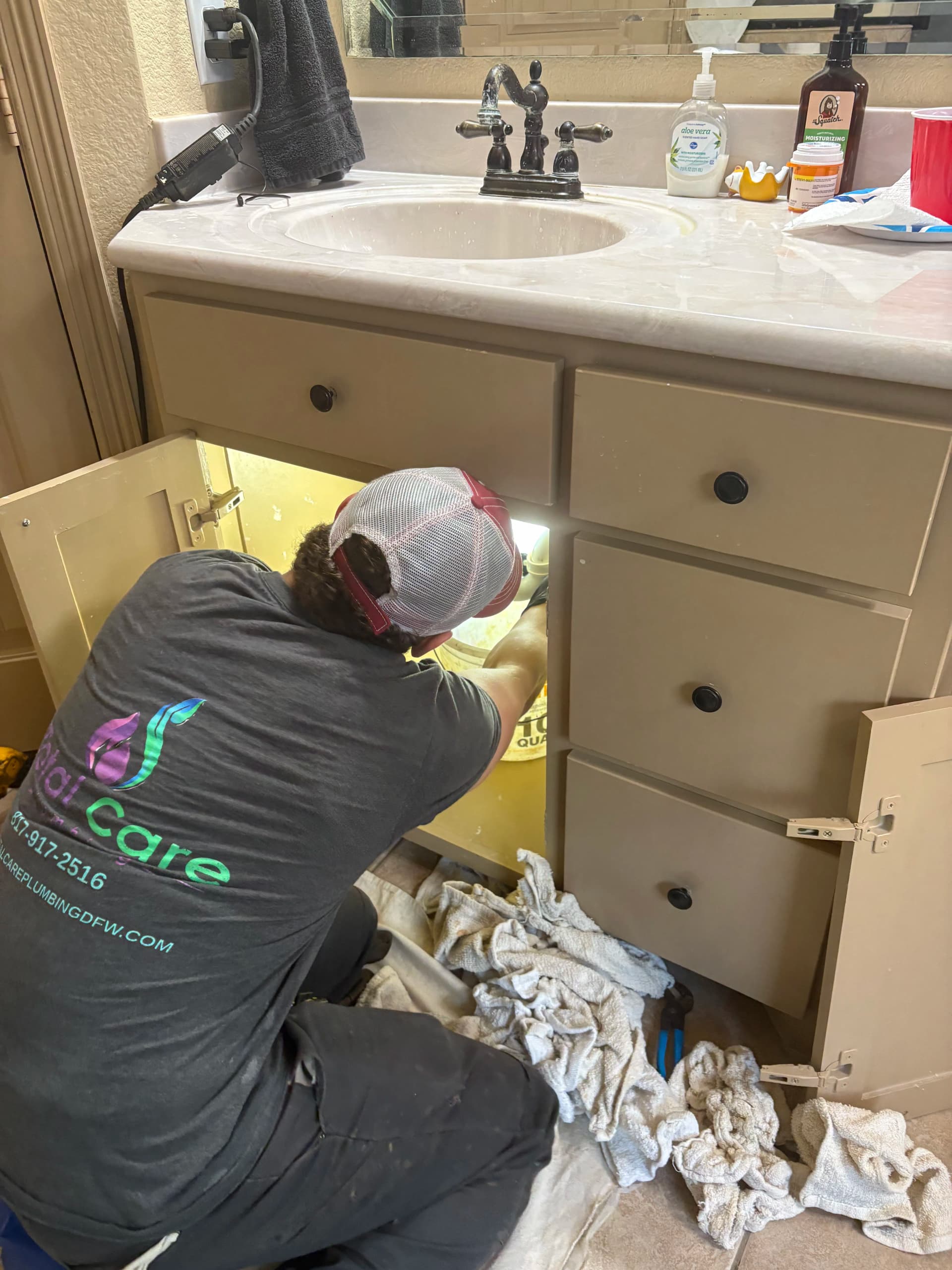 Gallery photos for Clogged Bathroom Sink Drain Cleared in North Richland Hills: Image #1