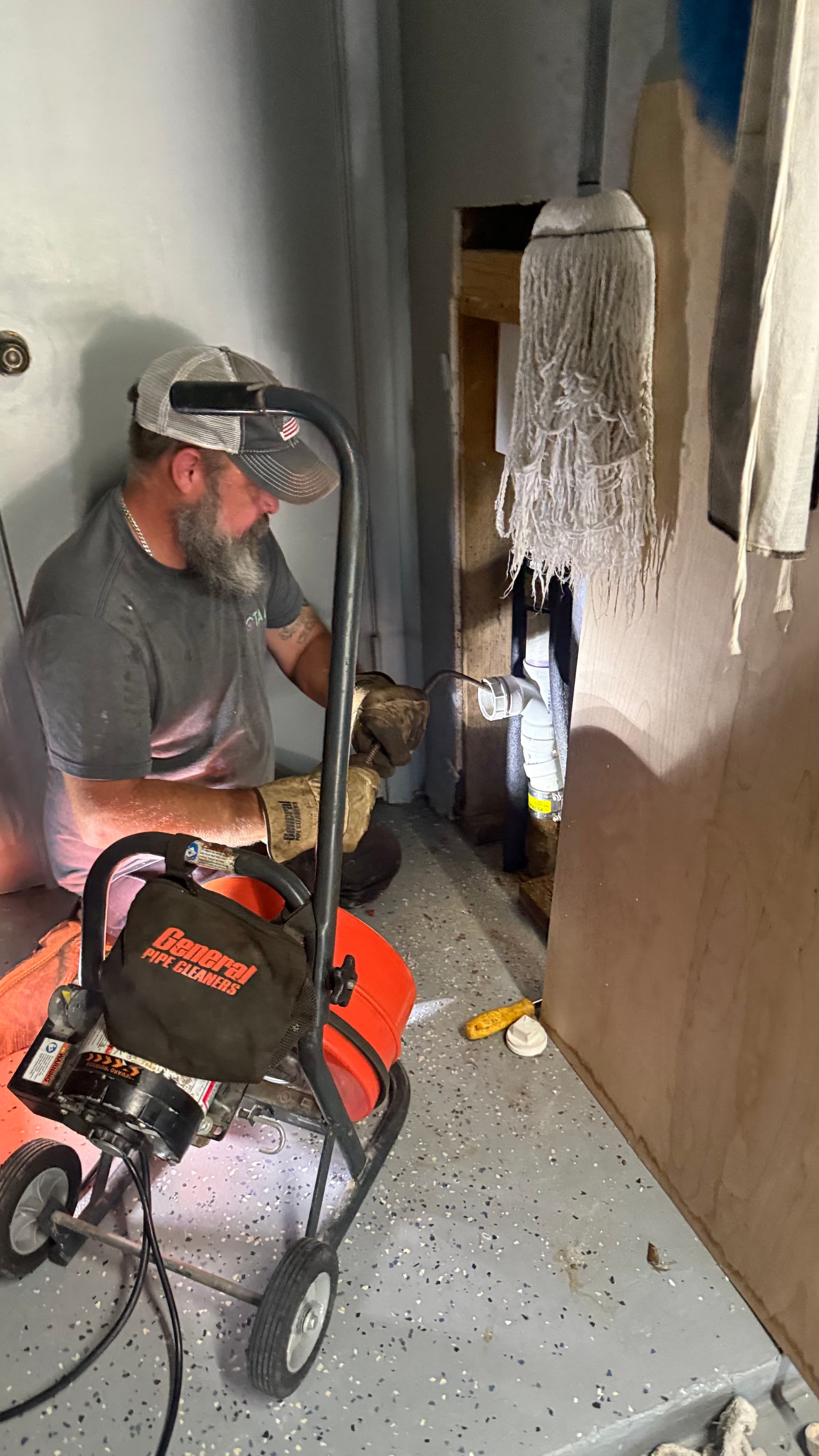 Stopped-Up Washer Drain Fixed With a Cleanout Install in Hurst image