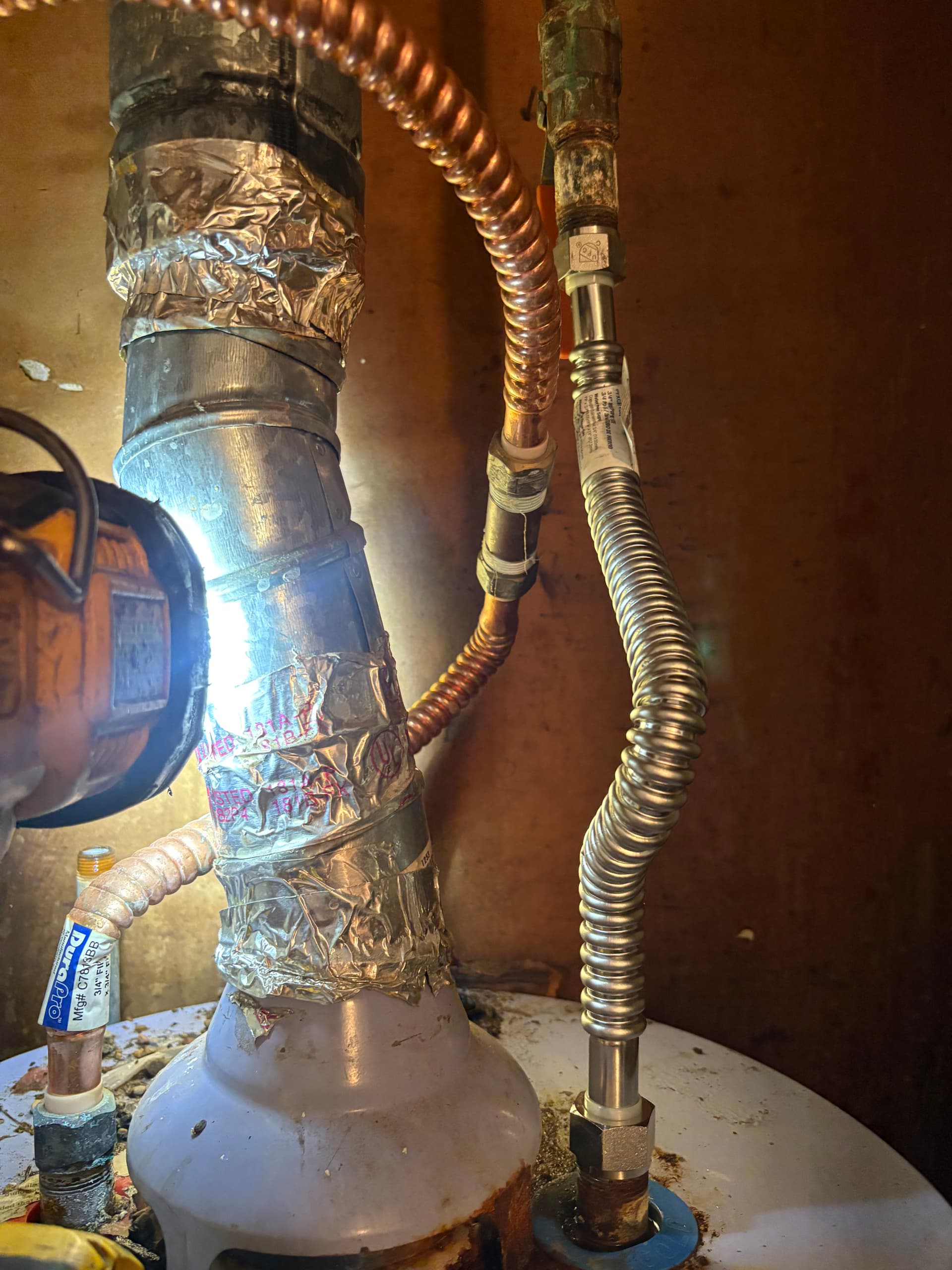 Gallery photos for Water Heater Supply Line Leak Repair That Couldn't Wait: Image #1