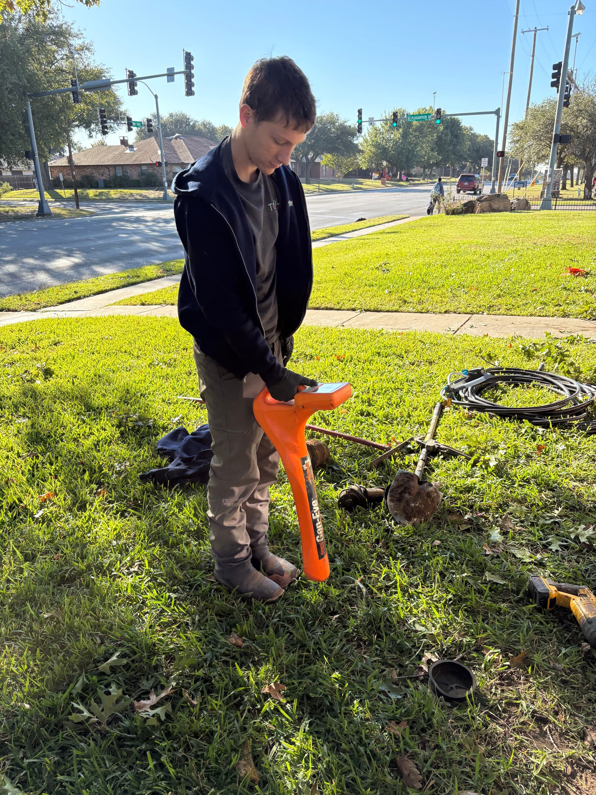 Broken Sewer Cleanout Found, Fixed, and Raised Above Grade image
