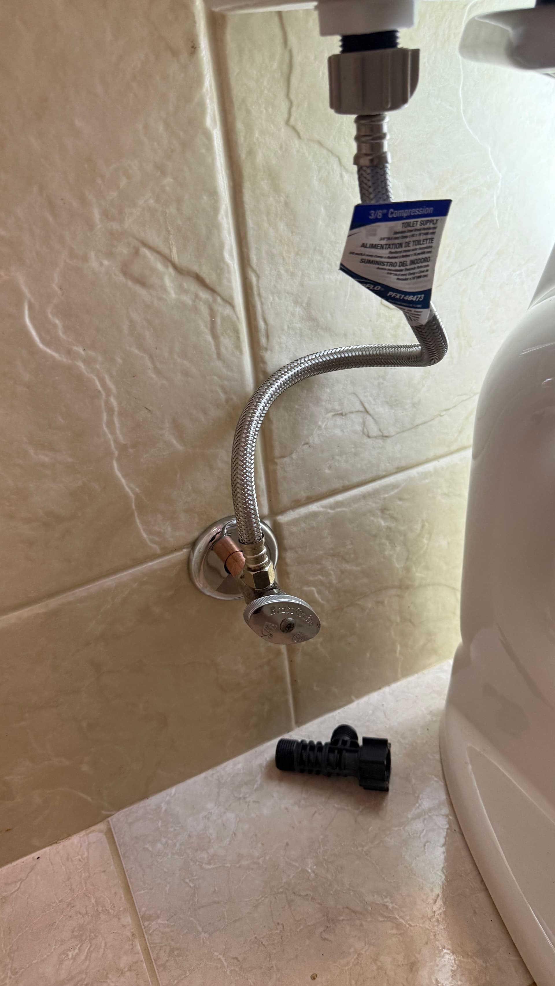 Toilet Replacement and Shut-Off Valve Upgrade in Hurst Texas image