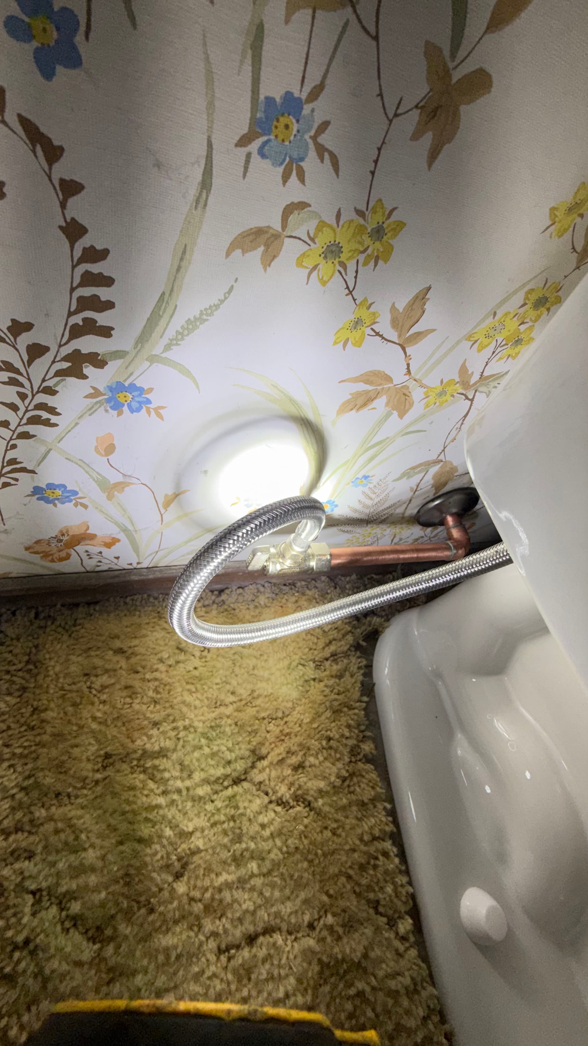 Gallery photos for Toilet Replacement Done Right - Shut-Off Move and Fresh Install: Image #1