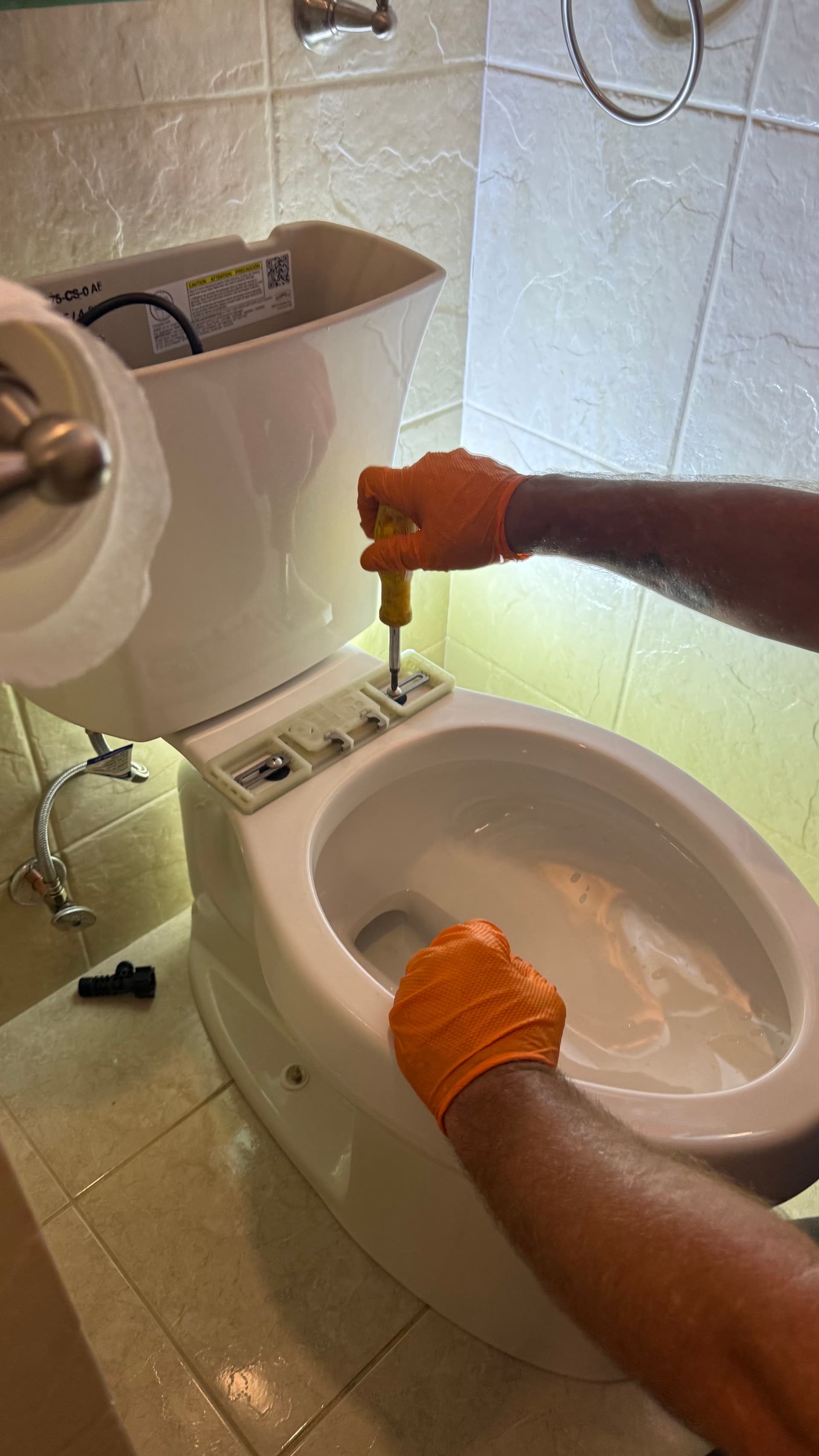 Gallery photos for Toilet Replacement and Shut-Off Valve Upgrade in Hurst Texas: Image #1