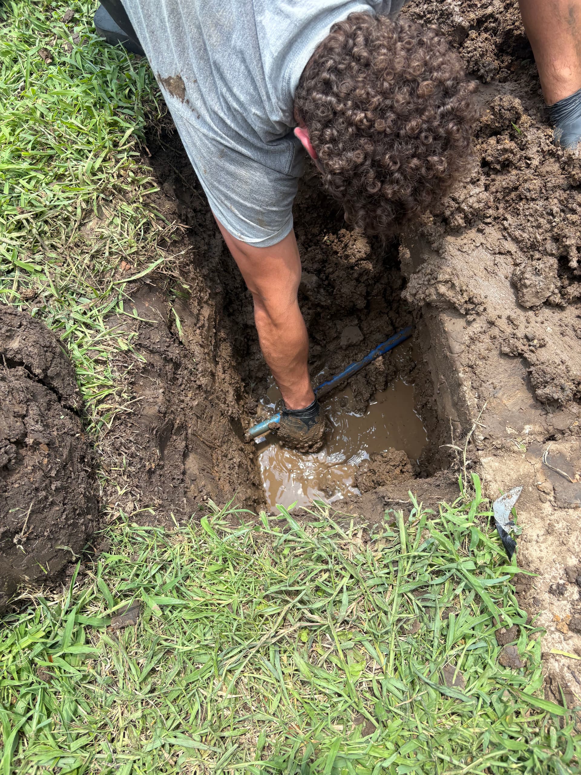 Gallery photos for Broken Water Service Line Repair Under the Sidewalk in Grand Prairie: Image #2