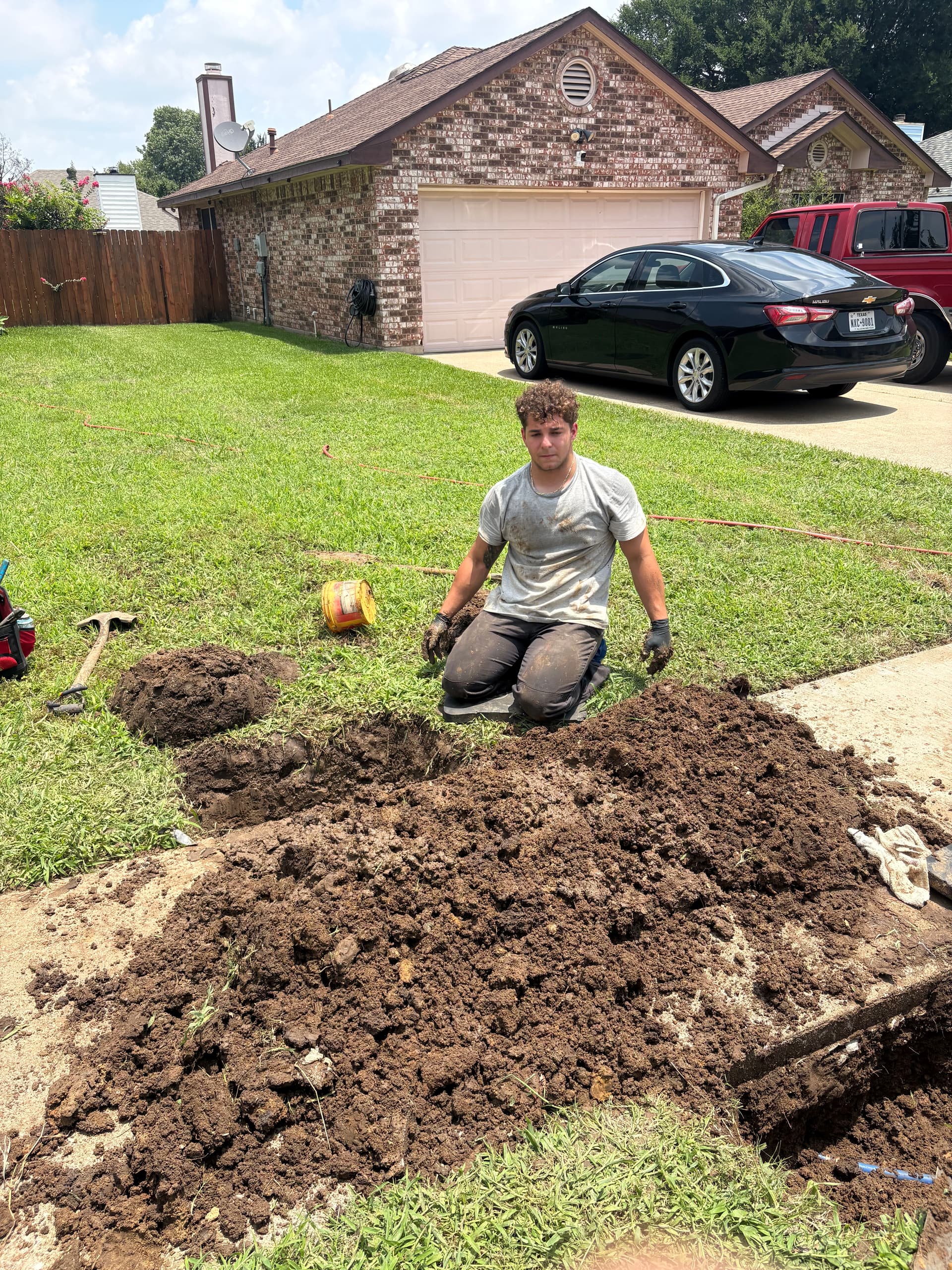 Gallery photos for Broken Water Service Line Repair Under the Sidewalk in Grand Prairie: Image #3